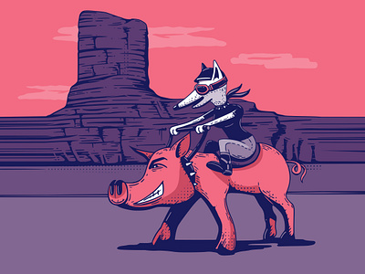 Ride Inktober 2019 desert digitalart illustration inktober inktober2019 vector