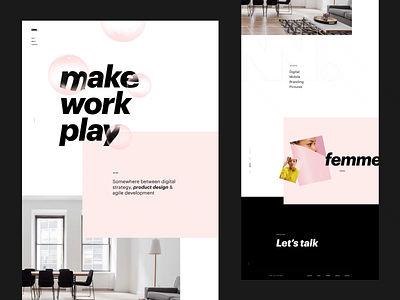 OWN animation clean grid landing layout minimal slider typography ui ux web design