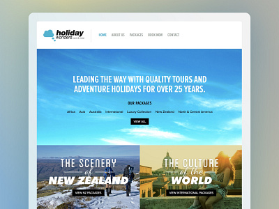 Holiday Wonders Website branding design flat design interface design responsive typography ui ux