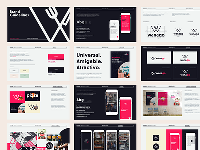 wanago —Brand Guidelines app design artdirection artwork brand design brandbook building concept consumer experience eddesignme el salvador food app food app ui guidelines interaction logic logotype restaurant app uiux wanago app