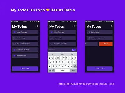 Simple Todo App app design expo graphql react react native ui