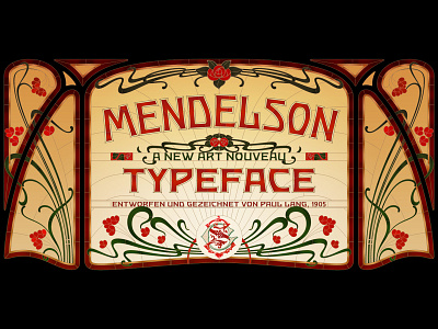 Mendelson Typeface 1900s 1910s alphabet art nouveau font jugendstil letters retro revival type typography vintage