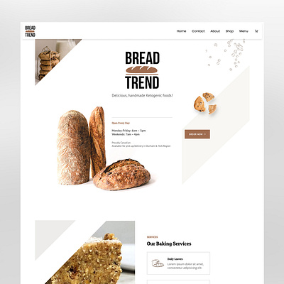 Web Design Feature: Bread Trend web web design webdesign website website design