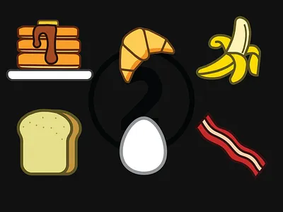 Breakfast Icons design flat icon illustration illustrator minimal vector