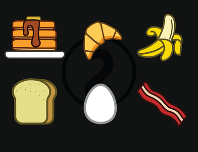 Breakfast Icons design flat icon illustration illustrator minimal vector