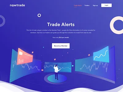 Trade alerts adobe illustrator app graph icon illustration illustrations money space trade ui uiux user interface ux vector web website website design