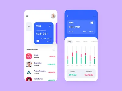 Cards Management app banking card concept finance finance app fintech mobile transaction ui uidesign ux ux design