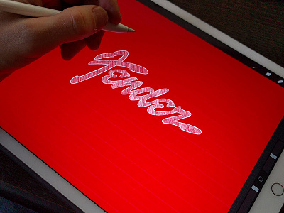 Fender Lettering calligraphy fender guitar ipad lettering music procreate sketch strat