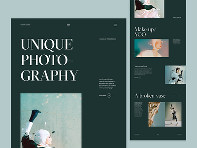 UNIQUE PHOTOGRAPHY clean design hero landing minimal web design website