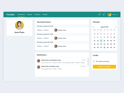 Teaching App – Student Dashboard booking dashboard minimal student teacher teaching ui ux web design