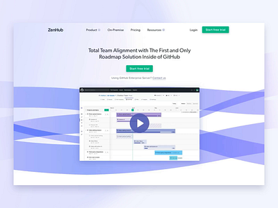 ZenHub roadmaps animation ui website website design