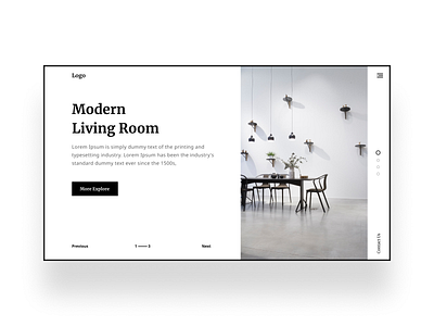 Dribbble Design landing page livingroom minimalist modern uidesign uxdesign