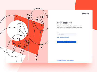 When product + illustration meet, the magic happens app bold colour confused illustration onboarding reset password shapes ui