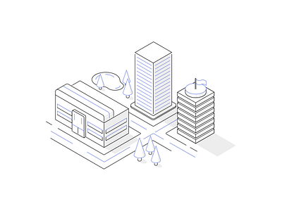 Isometric Animation Test animation building car city illustrator isometric isometry lake road tree van