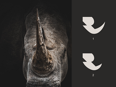 R for RHINO⁣⁣ black white fibonacci geometric logo golden ratio hidden meaning logo logo designer logotype designer monogram multiple choice r letter r logo rhino rhino logo rhino mark