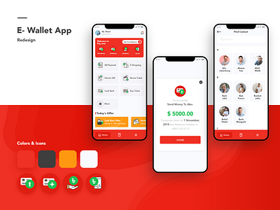 e-Wallet Mobile App app design app designer banking best app design business business app card clean ui creative dashboard design design mentor dribbble best shot ewallet illustration ios app money app ui utility payment app ux