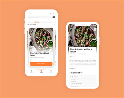 Recipe app app design recipe ui