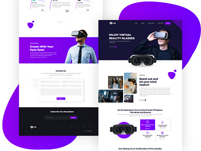 Vr Landing Page landing page landing page design landing page template landing page ui product home page product landing page product page single page single page design single product single product page design tecnology vr design