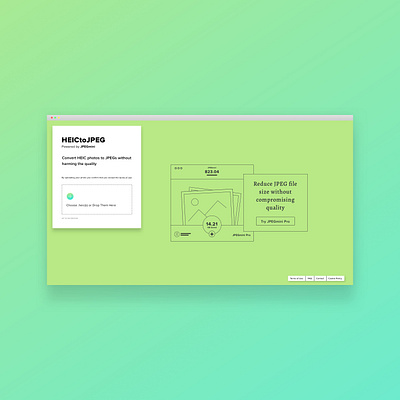 HEICtoJPEG Landing page by JPEGmini app branding graphic desgin illustration typography ux ui web design