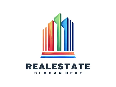 Realestate logo 1 abstract art business concept design emblem icon illustration sign vector