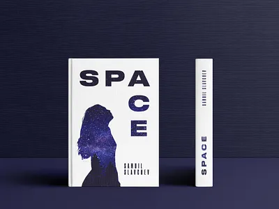 Space Book Cover bold bold design bold font bold typography book book cover book cover design book covers cover design double exposure graphic design practice product design