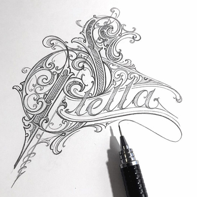 Stella* hand lettering schmetzer sketch stella typography