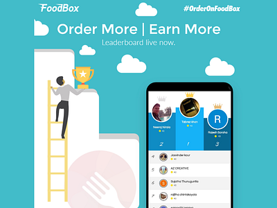 FoodBox - Leaderboard Live illustrator leaderboard photoshop ui ux