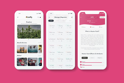 Leafly design app design ui