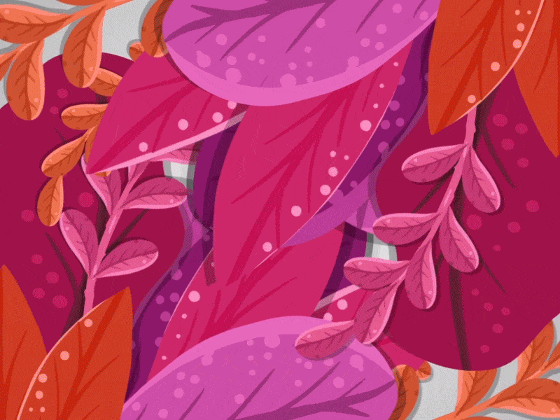 Dribbble Invitation 2d animation after effects colorful design dribbble invite illustration invitation leaves