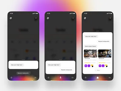 Yandex - Voice assistant Alice app design figma figmadesign mobile mobile app ui yandex