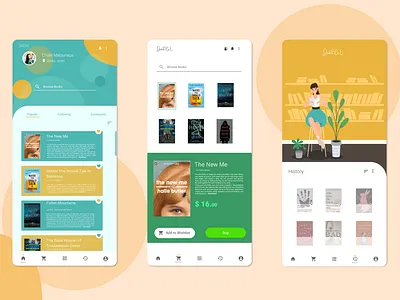 First Self-Design : BookLet app design illustration ui