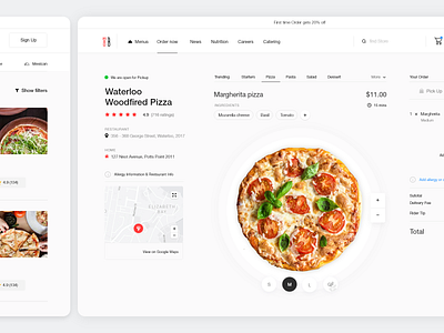 Online Food Delivery Service pt.2 app clean dashboard delivery design fast food food food app interface minimal online order pizza search simple takeaway ui ux web website