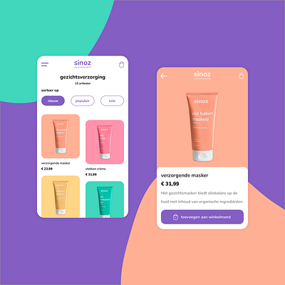 Experiment | Sinoz beauty design ecommerce logo mobile ui uiux ux