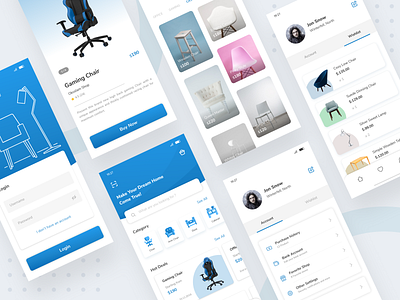 E-commerce App Interface - Furniture app app design catalog clean daily ui dribbble ecommerce exploration figma furniture app interaction design mobile store ui ux