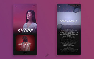 Lyric App app design illustration mobile uidesign web design webdesign