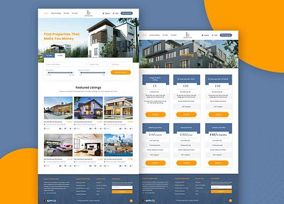Real-estate Website app design app designer branding business card design illustration landing page landing page design landingpage property webiste real estate real estate agency real estate webiste web web design website website builder