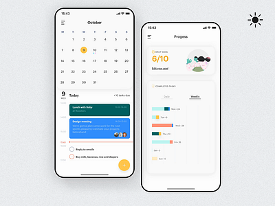 Todo App – Dark Mode after effect animation app calendar clean dark mode dark theme event illustration minimal mobile motion design task todo transition ui uidesign ux ux design