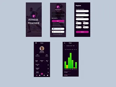 Fitness Tracker design ui ux
