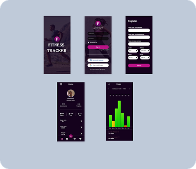 Fitness Tracker design ui ux