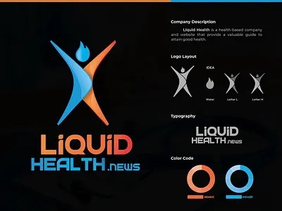 Logo Design - Liquid Health art brand brand design brand identity branding branding design design flat icon illustration lettering logo logo concept logo creation logo design logo designer logodesign logos minimal typography