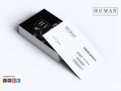 HUMAN MInimalist Business Card business card clean elegant minimalist modern print print template professional simple template