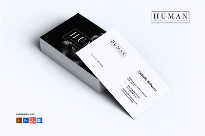 HUMAN MInimalist Business Card business card clean elegant minimalist modern print print template professional simple template