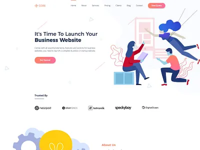 Bootstrap HTML Business Website Template - Core agency bootstrap bootstrap 4 business clean html html5 illustration landing page template