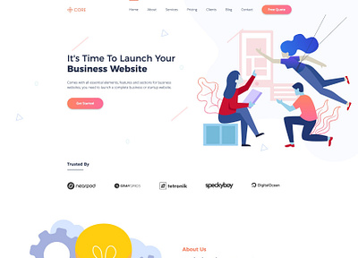 Bootstrap HTML Business Website Template - Core agency bootstrap bootstrap 4 business clean html html5 illustration landing page template