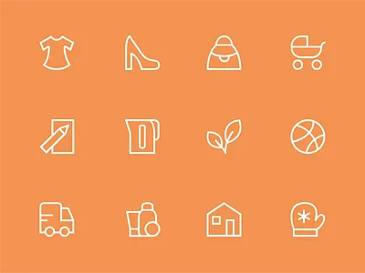 Icon pack for B2B marketplace flat flat design icon design icon set icons iconset linear linear icons linework shopping app ui