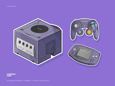 Nintendo GameCube / Gamboy Advance - Vector Illustrations art design flat design flat illustration flat vector gaming graphic design illustration illustration art illustrations illustrator nostalgia retro sticker art sticker design vector vector art vector illustration vectorart vectors