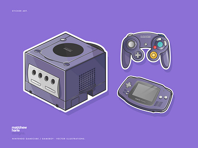 Nintendo GameCube / Gamboy Advance - Vector Illustrations art design flat design flat illustration flat vector gaming graphic design illustration illustration art illustrations illustrator nostalgia retro sticker art sticker design vector vector art vector illustration vectorart vectors