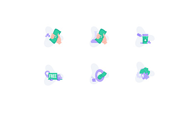 New Icon set app cash delivery doctor ecommerce illustraion medicine minimal ui