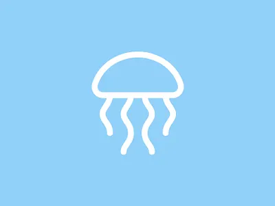 Jellyfish flat flatdesign geometric graphicdesign illustration jellyfish minimal minimalist picto pictogram sea vector