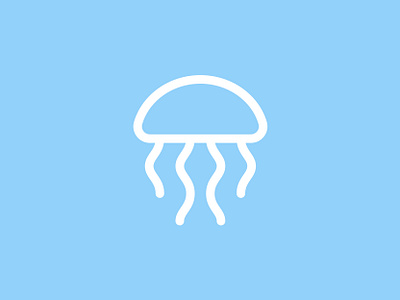 Jellyfish flat flatdesign geometric graphicdesign illustration jellyfish minimal minimalist picto pictogram sea vector